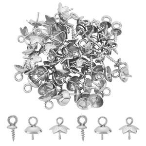 Unicraftale About 60Pcs Pendants Pinch Charm Connector Findings Pendant Bails C